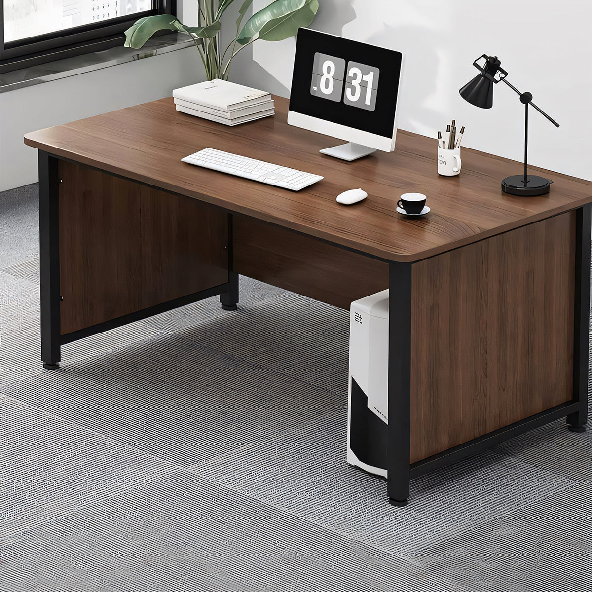 サイドキャビネット ロック付き アジャスター付き エグゼクティブデスク 社長机 オフィスデスク 作業台 事務机 PCデスク ホワイト シンプル LBZ-T010