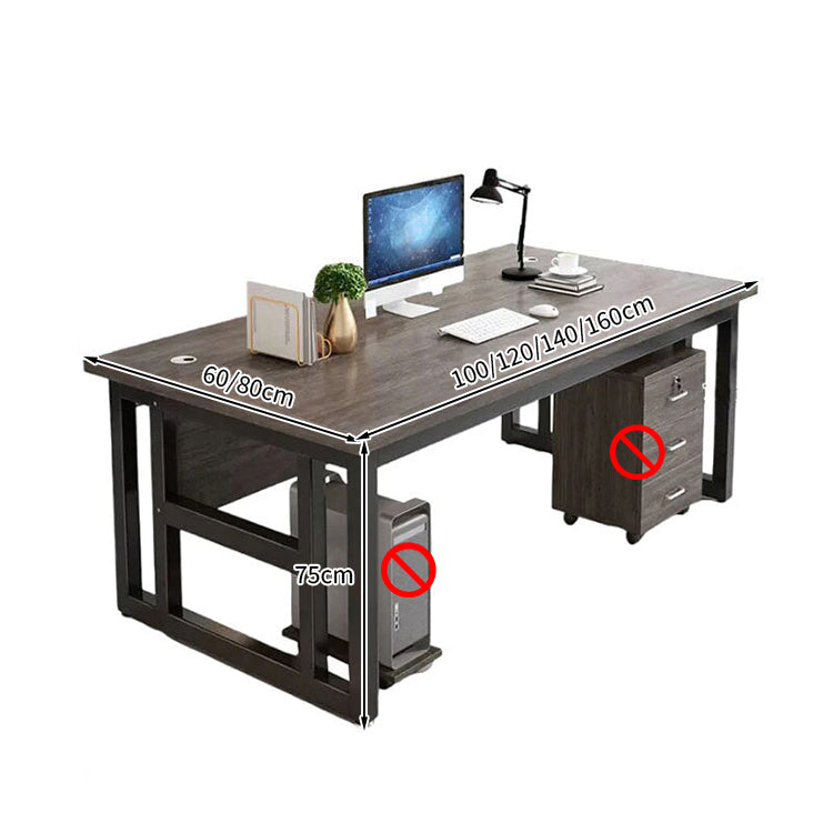 サイドキャビネット付き ロック付き エグゼクティブデスク 社長机 役員室 木目調 ウォールナット 穏やか ミニマル 錠付き 配線孔 PC収納 LBZ-T044