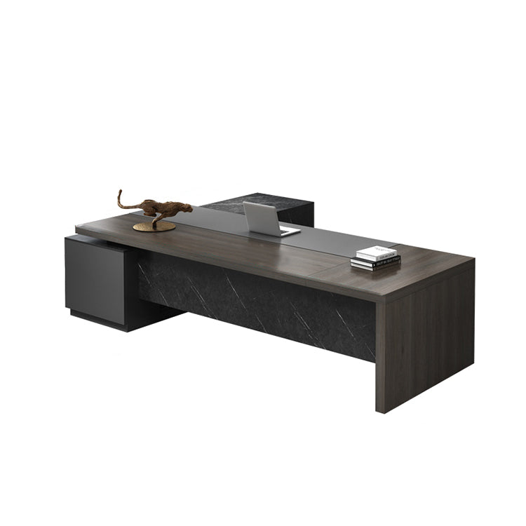 L字デスク エグゼクティブデスク オフィスデスク 引き出し付き ケーブルボックス 収納力抜群 カスタマイズ可能 LBZ-T102