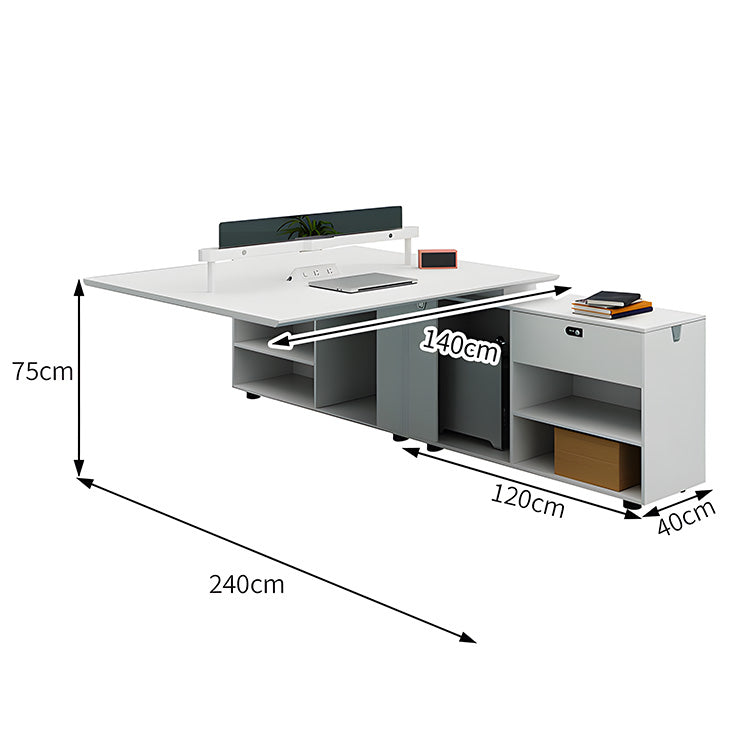 オフィス オフィスデスク デスク シンプル 洗練 収納 パーティションホワイト スチール MG-BGZ-LLS14