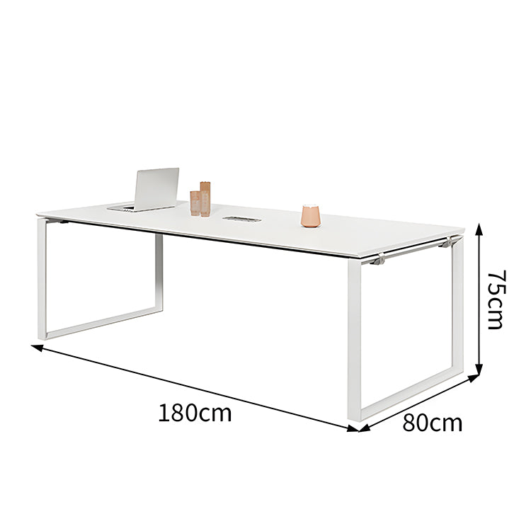 会議用テーブル テーブル 会議用 オフィス 塗装 配線ボックス スチール脚 シンプル 洗練 カスタマイズ可能 MG-HYZ-LLS21