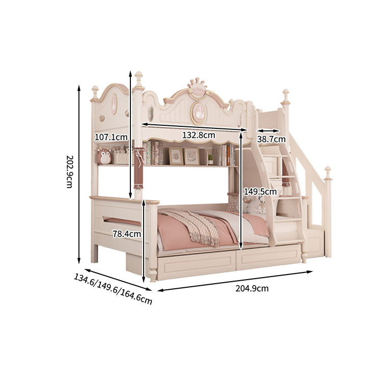 天然木 ラバーウッド 二段ベッド モダン オシャレ 引き出し 収納 落下防止ガード パームマットレス はしご SCC-T003