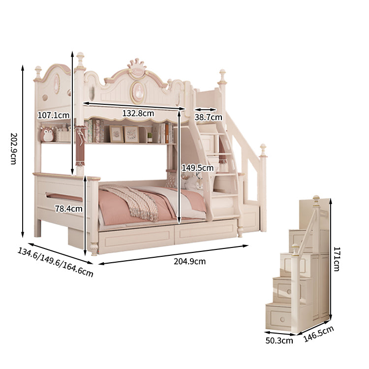 天然木 ラバーウッド 二段ベッド モダン オシャレ 引き出し 収納 落下防止ガード パームマットレス はしご SCC-T003