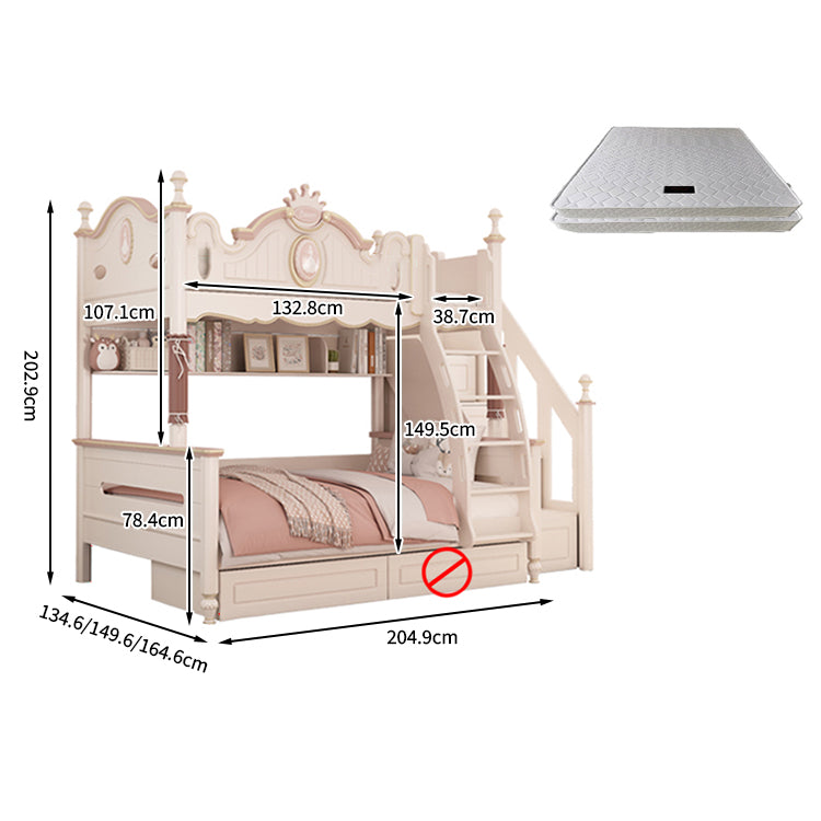 天然木 ラバーウッド 二段ベッド モダン オシャレ 引き出し 収納 落下防止ガード パームマットレス はしご SCC-T003