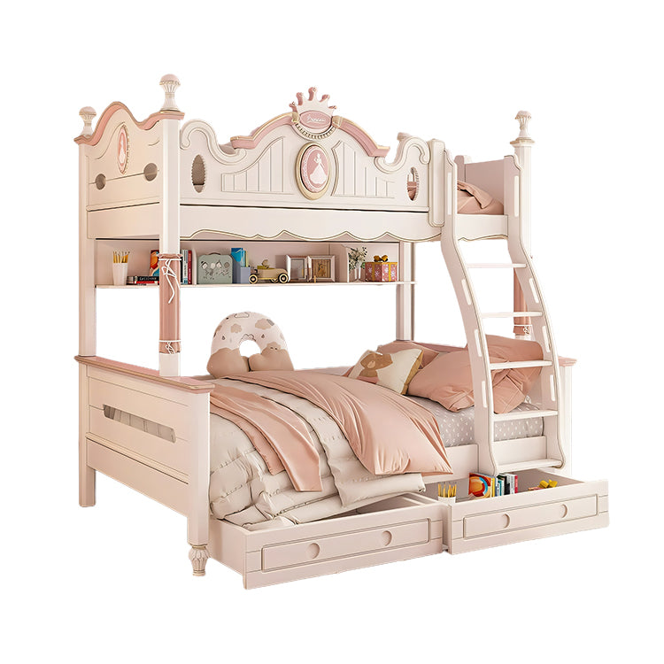 天然木 ラバーウッド 二段ベッド モダン オシャレ 引き出し 収納 落下防止ガード パームマットレス はしご SCC-T003