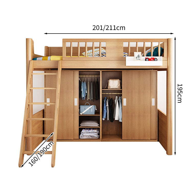 オシャレ モダン シック 二段ベッド ベッド パーム 木目調 大容量 分類収納 ブナ メラミン化粧板 無毒無臭 SCC-T011