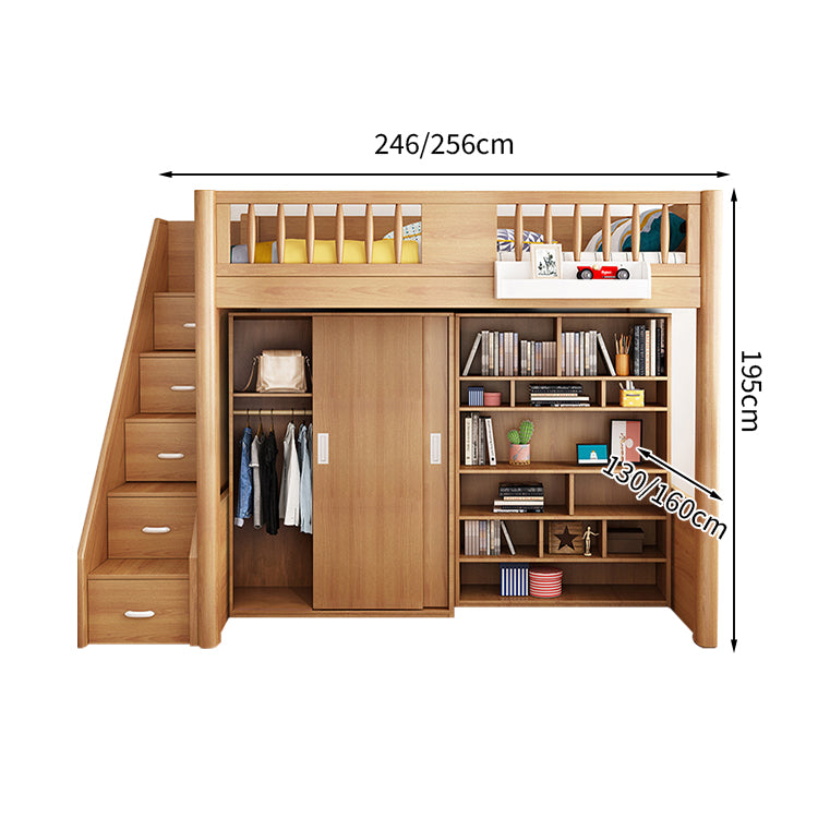 オシャレ モダン シック 二段ベッド ベッド パーム 木目調 大容量 分類収納 ブナ メラミン化粧板 無毒無臭 SCC-T011