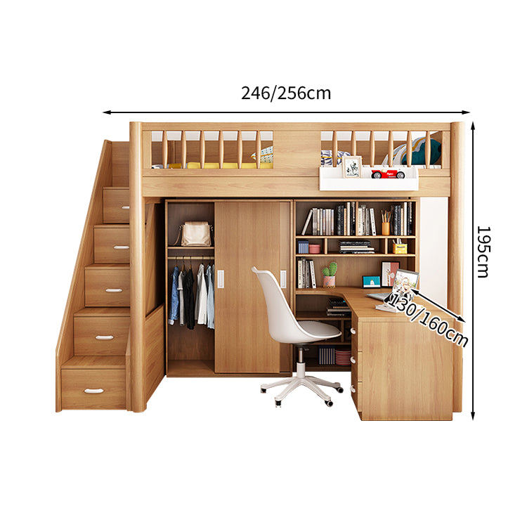 オシャレ モダン シック 二段ベッド ベッド パーム 木目調 大容量 分類収納 ブナ メラミン化粧板 無毒無臭 SCC-T011