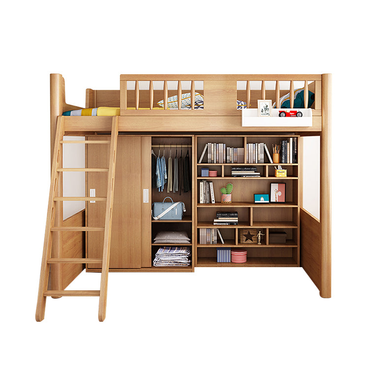 オシャレ モダン シック 二段ベッド ベッド パーム 木目調 大容量 分類収納 ブナ メラミン化粧板 無毒無臭 SCC-T011