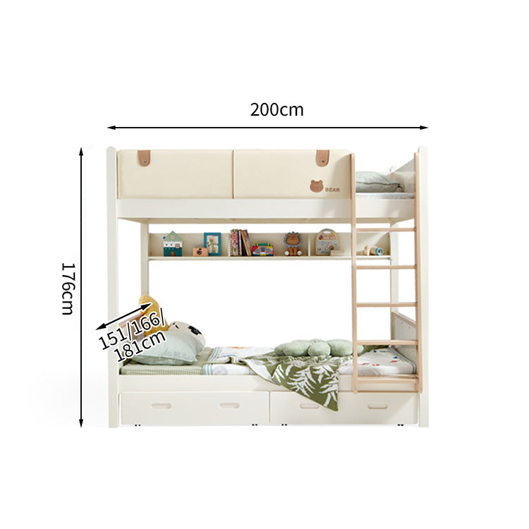 落下防止ガード 頑丈 二段ベッド はしご メラミン化粧板 モダン おしゃれ ベージュ SCC-T022