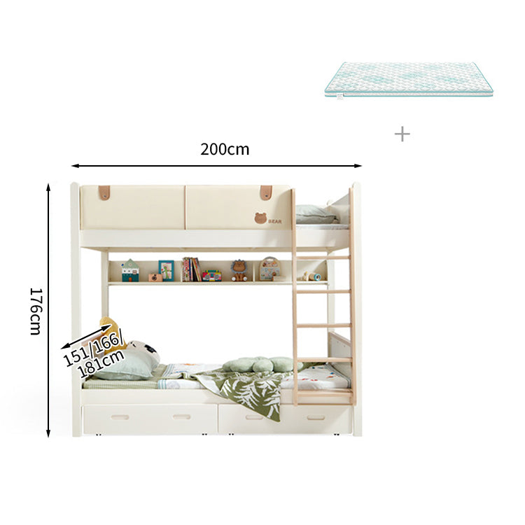 落下防止ガード 頑丈 二段ベッド はしご メラミン化粧板 モダン おしゃれ ベージュ SCC-T022