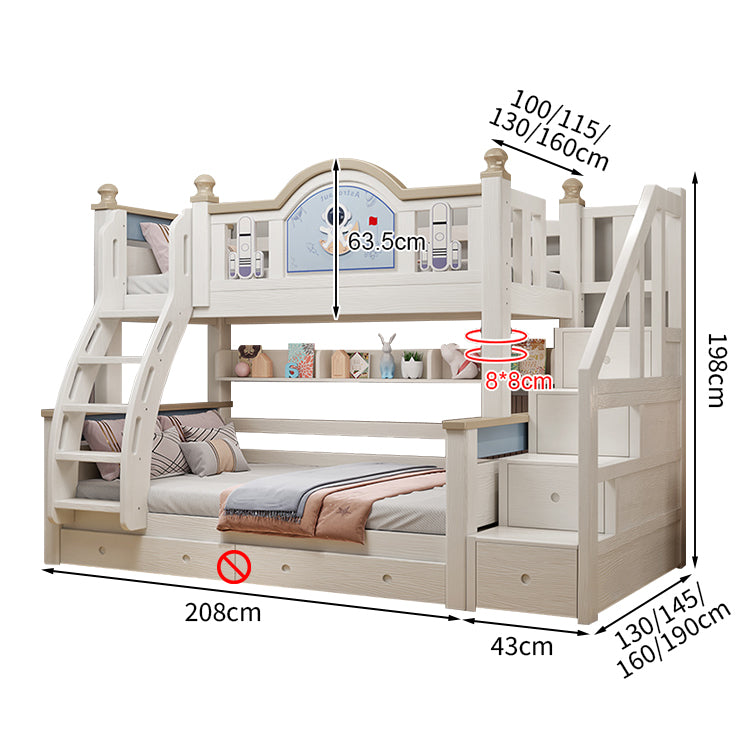 おしゃれ モダン 二段ベッド 引き出し 収納 天然木 チェリー材 落下防止 面取り加工 SCC-T023