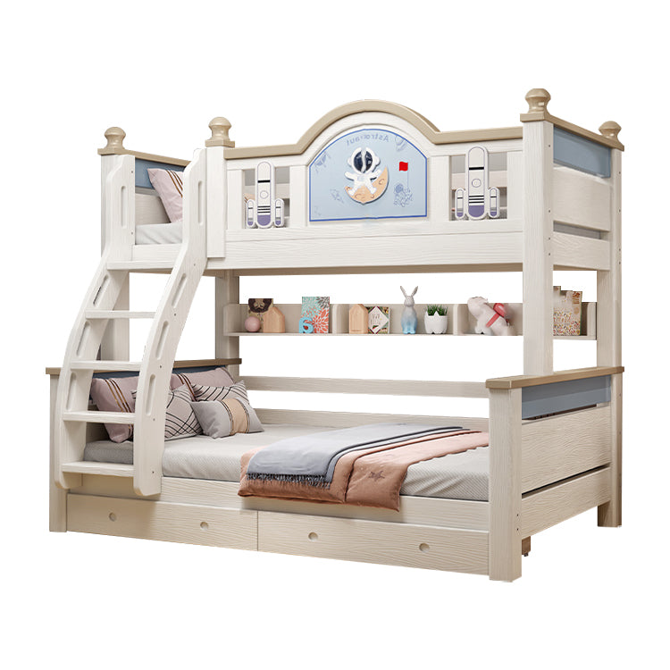 おしゃれ モダン 二段ベッド 引き出し 収納 天然木 チェリー材 落下防止 面取り加工 SCC-T023