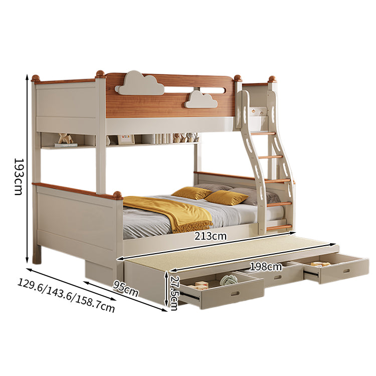 スライドベッド付き 引き出し  落下防止ガード 二段ベッド  水性塗料 天然木 モダン おしゃれ SCC-T028