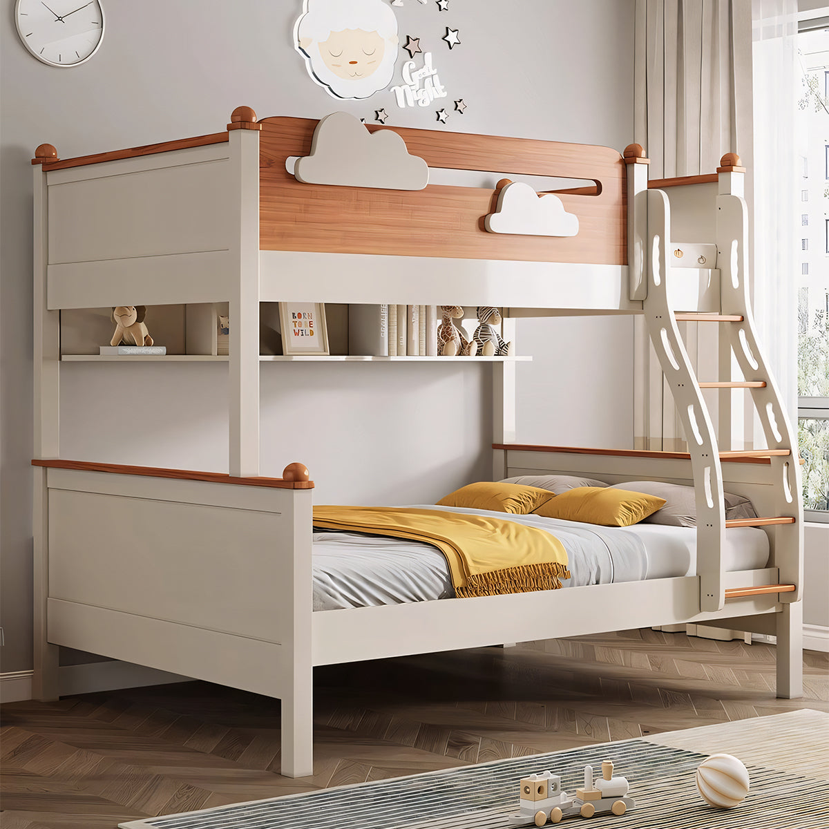 スライドベッド付き 引き出し  落下防止ガード 二段ベッド  水性塗料 天然木 モダン おしゃれ SCC-T028