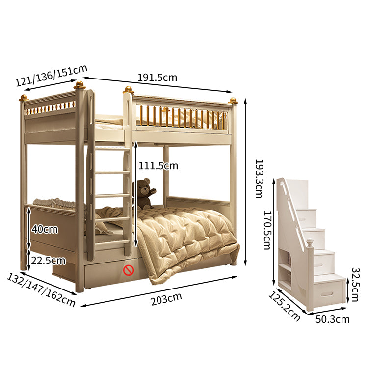 モダン オシャレ シック 二段ベッド 階段 はしご 収納 大容量 面取り加工 パーム ラバーウッド 天然木 カスタマイズ可能 SCC-T042