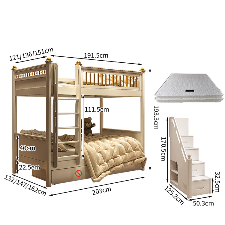 モダン オシャレ シック 二段ベッド 階段 はしご 収納 大容量 面取り加工 パーム ラバーウッド 天然木 カスタマイズ可能 SCC-T042