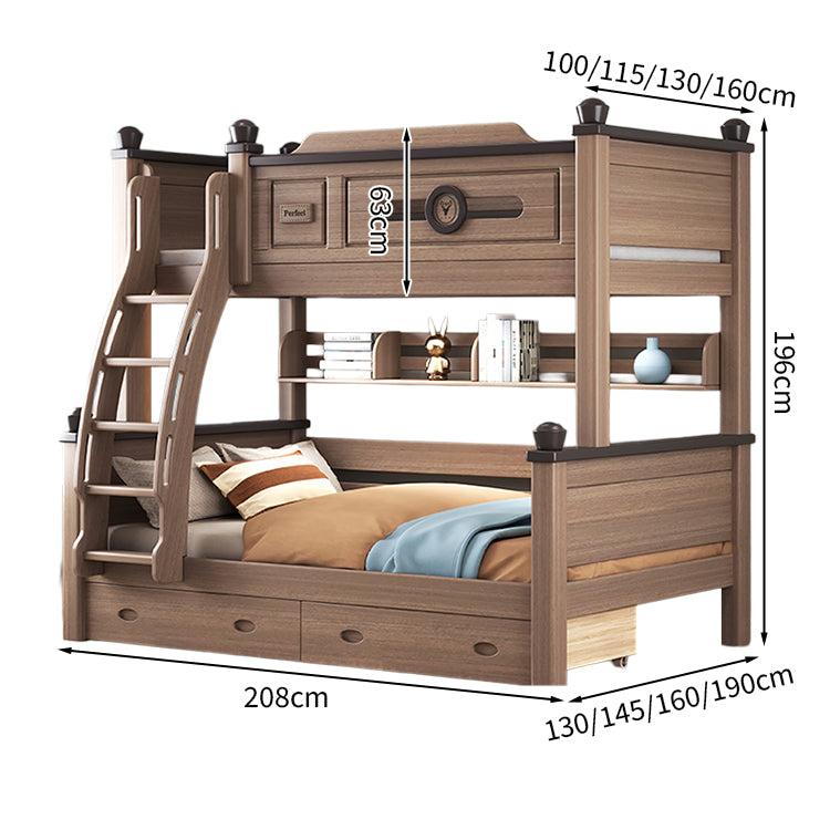 二段ベッド モダン 落下防止ガード 分割可能デザイン 収納力抜群 引き出し ユリノキ材 階段 カスタマイズ可能 SCC-T052