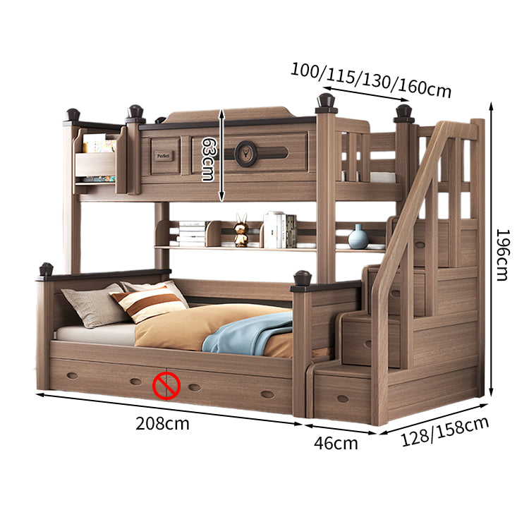 二段ベッド モダン 落下防止ガード 分割可能デザイン 収納力抜群 引き出し ユリノキ材 階段 カスタマイズ可能 SCC-T052