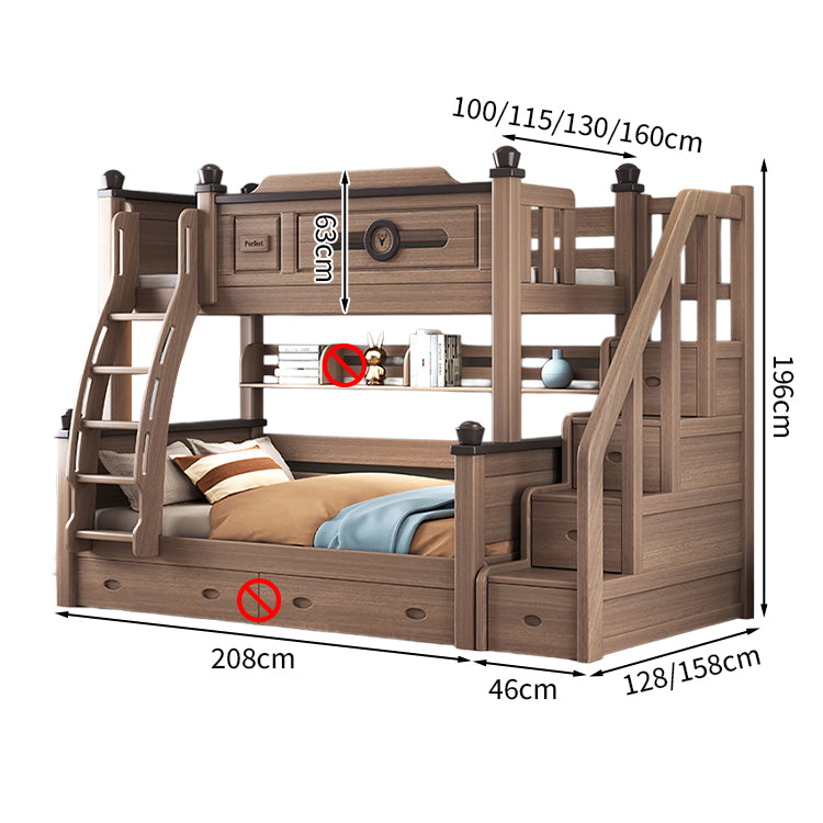 二段ベッド モダン 落下防止ガード 分割可能デザイン 収納力抜群 引き出し ユリノキ材 階段 カスタマイズ可能 SCC-T052
