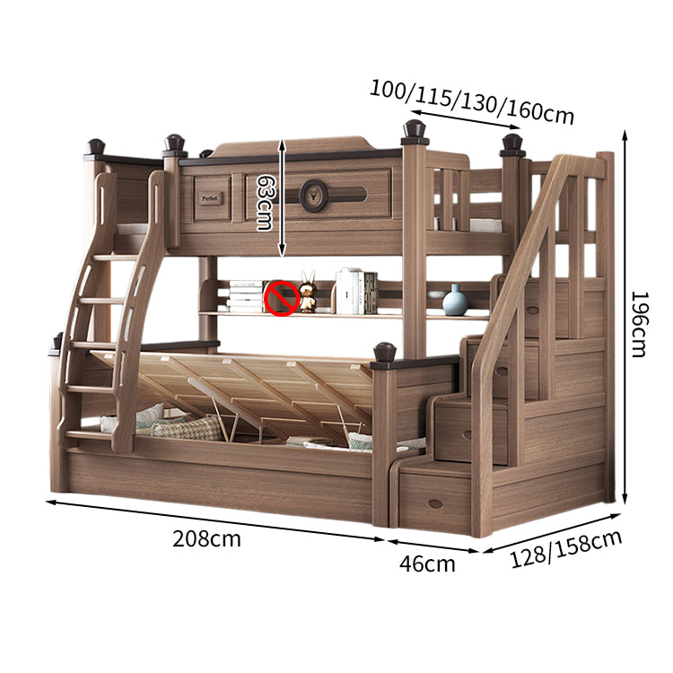 二段ベッド モダン 落下防止ガード 分割可能デザイン 収納力抜群 引き出し ユリノキ材 階段 カスタマイズ可能 SCC-T052