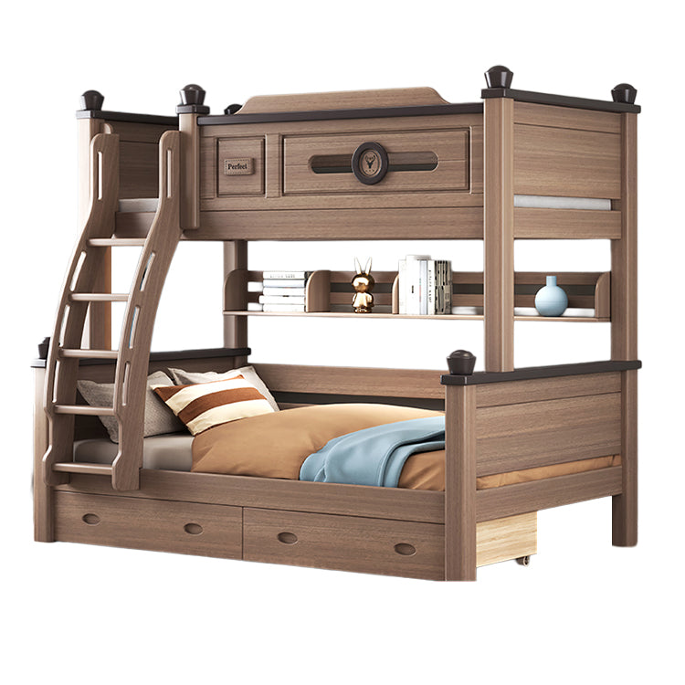 二段ベッド モダン 落下防止ガード 分割可能デザイン 収納力抜群 引き出し ユリノキ材 階段 カスタマイズ可能 SCC-T052