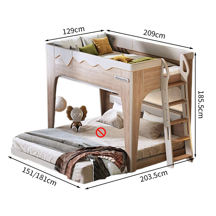 二段ベッド エコ素材 人工レザー ウレタンフォーム ベッドガード ハシゴ 引き出し 収納 木目調 ウレタンフォーム 手すり付き SCC-T056