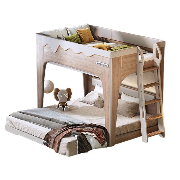 二段ベッド エコ素材 人工レザー ウレタンフォーム ベッドガード ハシゴ 引き出し 収納 木目調 ウレタンフォーム 手すり付き SCC-T056