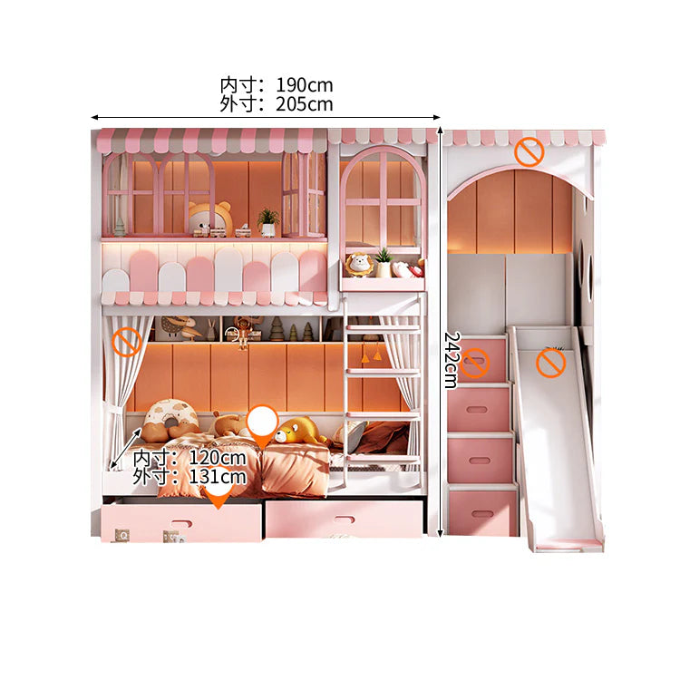 二段ベッド 子供用ベッド キッズベッド 木製ベッド 収納付きベッド 落下防止設計 安全柵付き 安定感のある構造 長く使える耐久性 ホワイト シンプル モダン SCC-S076