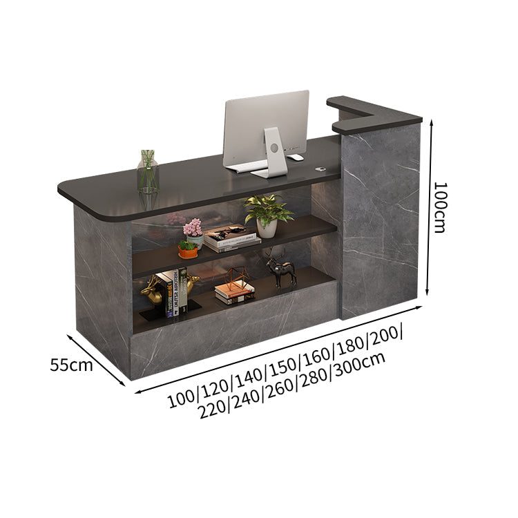 受付カウンター レジカウンター カウンター 受付台 高級感 ロック付き ストリップライト  木目調  KAGUSHOP