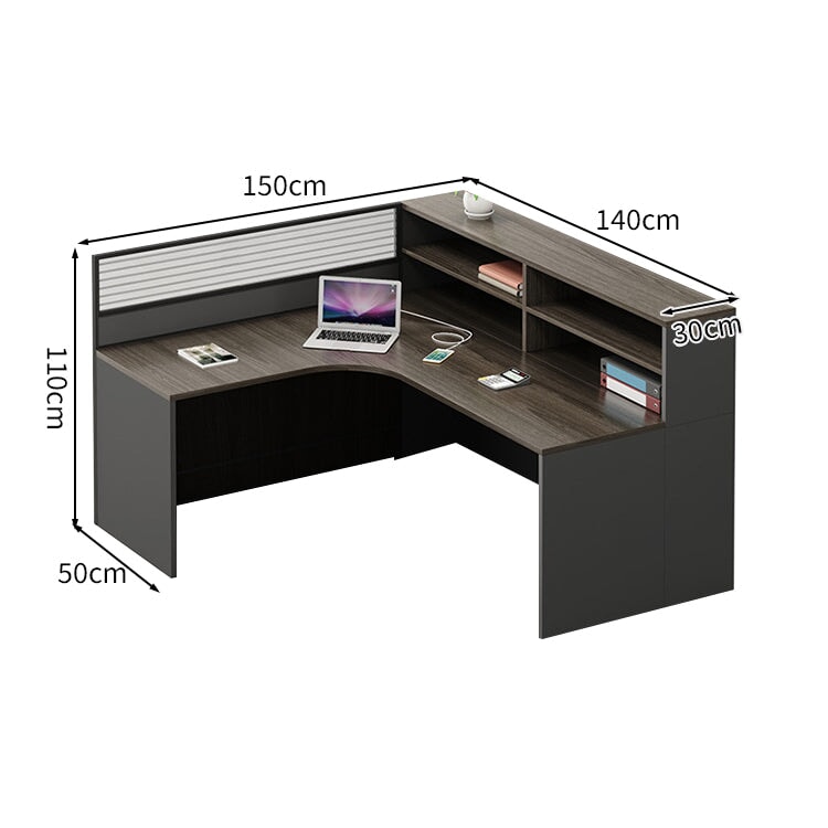 モダン オシャレ オフィスデスク デスク 大容量 引き出し キャビネット 卓上パーテーション メラミン化粧板 ナチュラル グレー ホワイト BGZ-K-239