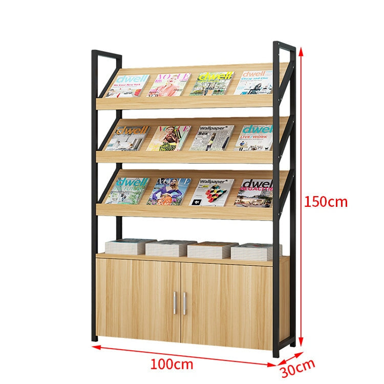 マガジンラック ディスプレイラック 書類整理棚 雑誌入れ 木目調 高耐荷重 アジャスター付き 緩衝蝶番付き 扉付き収納 シンプルモダン ホワイト ナチュラル KAGUYASU