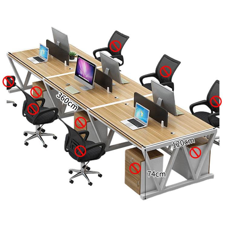 オフィスデスク ワークデスク パソコンデスク デスク 会社用 エコ素材 スチールフレーム パネル エッジ加工 配線孔 ナチュラル BGZ-S037