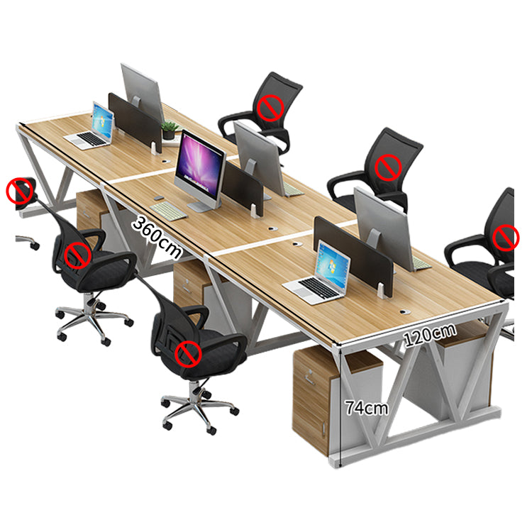 オフィスデスク ワークデスク パソコンデスク デスク 会社用 エコ素材 スチールフレーム パネル エッジ加工 配線孔 ナチュラル BGZ-S037