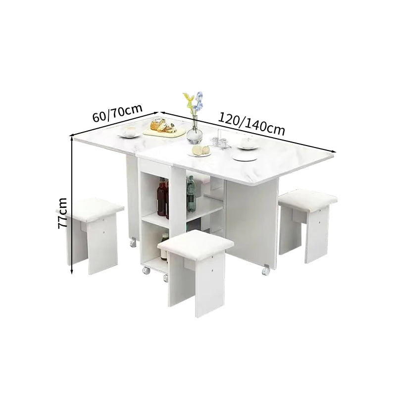 収納棚付き 省スペース 折り畳み式 ダイニングテーブル 木製テーブル 食卓テーブル シンプル ホワイト ブラック ナチュラル CZ-T019