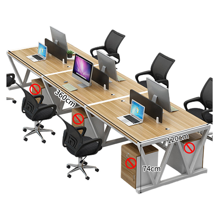 オフィスデスク ワークデスク パソコンデスク デスク 会社用 エコ素材 スチールフレーム パネル エッジ加工 配線孔 ナチュラル BGZ-S037