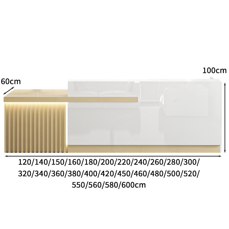 受付カウンター 受付台 オフィス受付 エントランス受付 作業台 L字型 機能性 LEDライト 収納 カスタマイズ可能 木目調 KAGUSHOP
