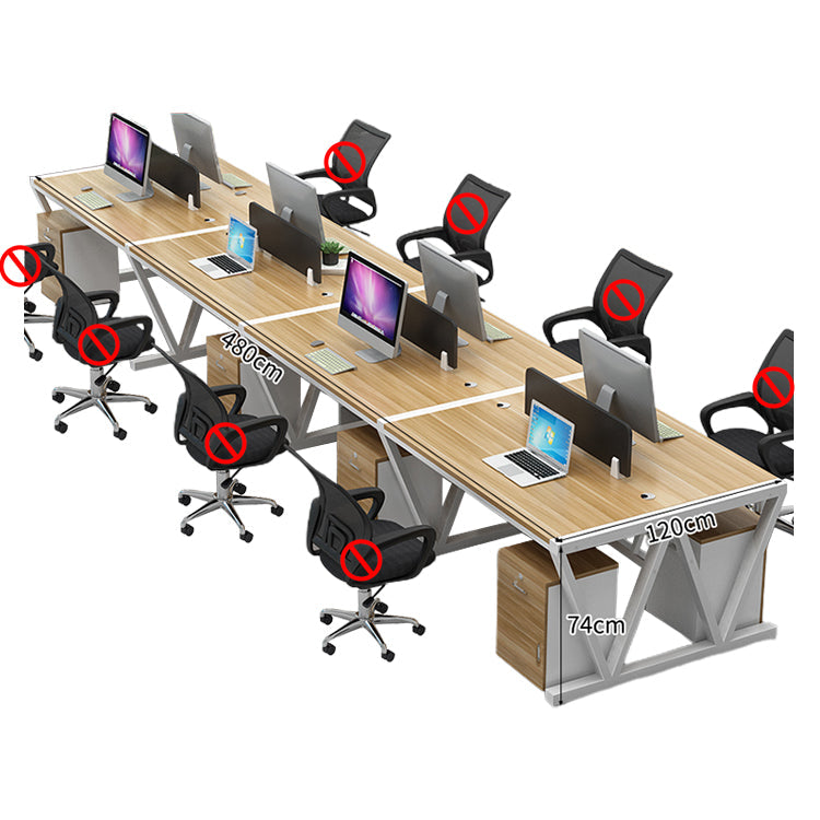 オフィスデスク ワークデスク パソコンデスク デスク 会社用 エコ素材 スチールフレーム パネル エッジ加工 配線孔 ナチュラル BGZ-S037