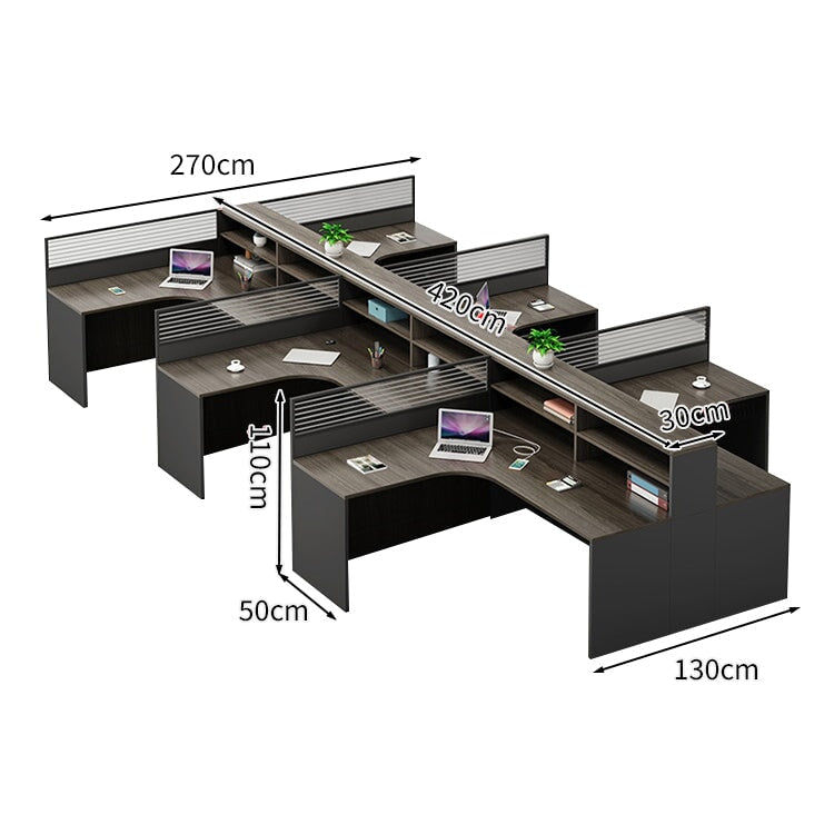 モダン オシャレ オフィスデスク デスク 大容量 引き出し キャビネット 卓上パーテーション メラミン化粧板 ナチュラル グレー ホワイト BGZ-K-239