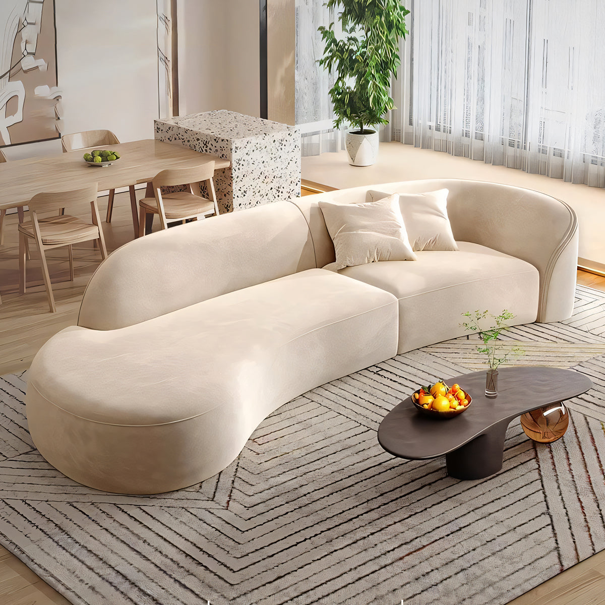 ソファー 人工スエード生地 クッション 高密度ウレタンフォーム 背もたれ 天然木フレーム パイン材 SNSF-T125