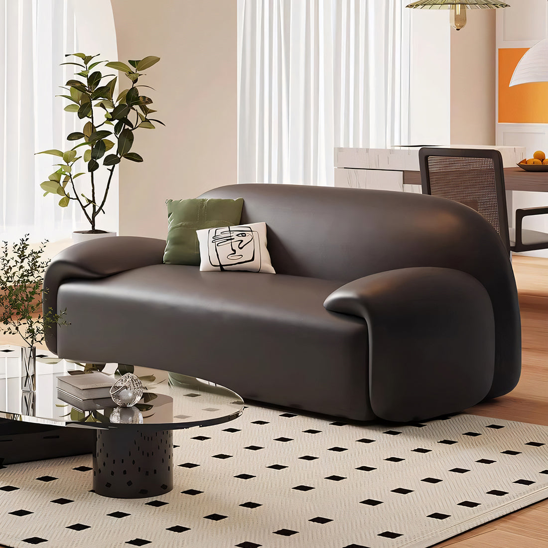 ソファー 重厚感 ポリエステル生地 クッション 高密度ウレタンフォーム 天然木フレーム モダン シンプル SNSF-T127