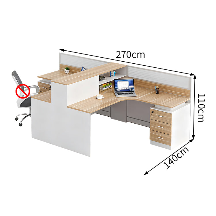 オフィスデスク オフィス デスク L字型デスク 収納スペース ロック付き 高品質 シンプル カスタマイズ可能 SL-BGZ-022