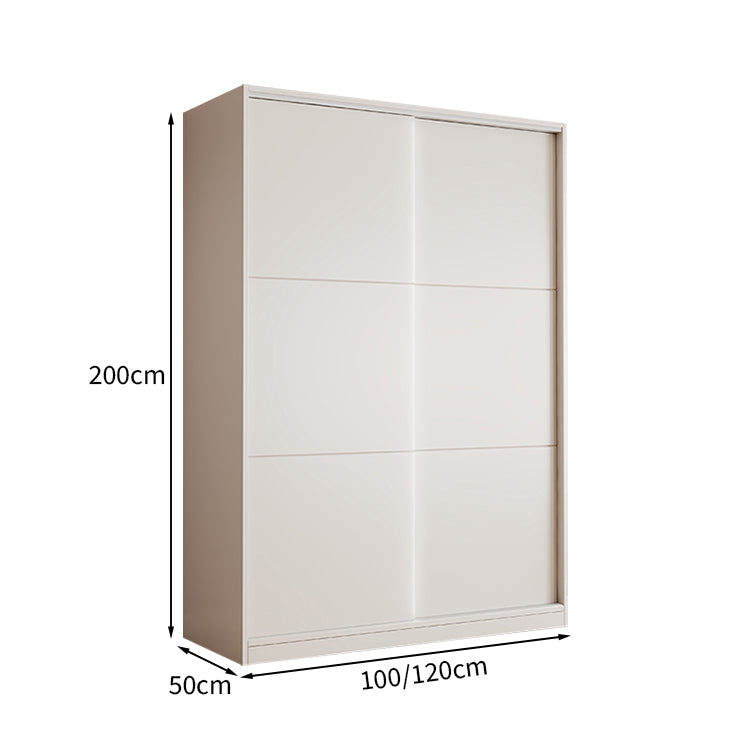 クローゼット モダン シンプル ホワイト 収納力抜群 扉付き収納 オープン収納 引き出し 分類収納 スライド扉 メラミン化粧板 ハンガーパイプ YG-T079