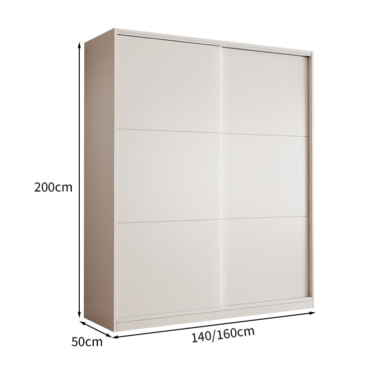 クローゼット モダン シンプル ホワイト 収納力抜群 扉付き収納 オープン収納 引き出し 分類収納 スライド扉 メラミン化粧板 ハンガーパイプ YG-T079