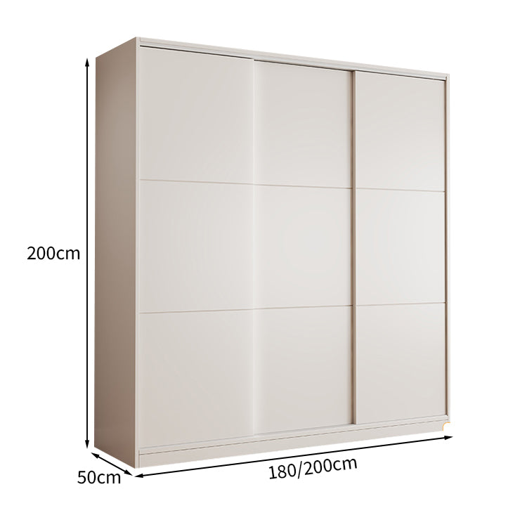 クローゼット モダン シンプル ホワイト 収納力抜群 扉付き収納 オープン収納 引き出し 分類収納 スライド扉 メラミン化粧板 ハンガーパイプ YG-T079