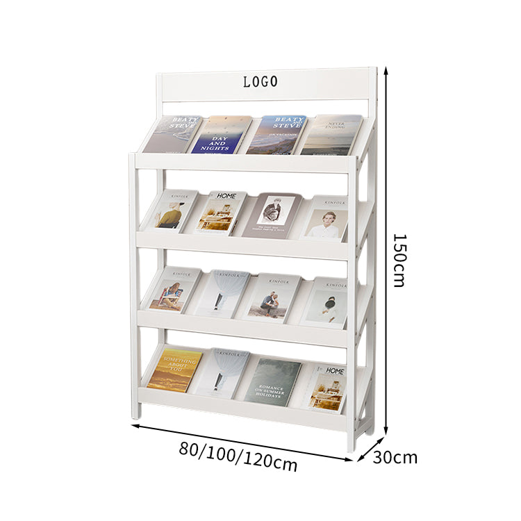 マガジンラック パンフレットスタンド 雑誌ラック オフィス収納 収納ラック 木目調 メラミン化粧板 スチールフレーム アジャスター付き カスタマイズ可能 ZZJ-T001