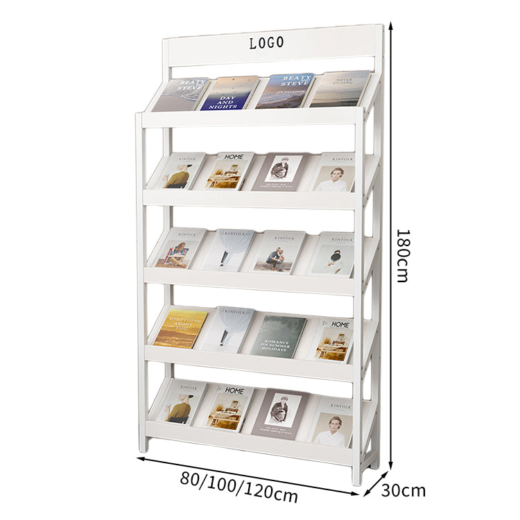 マガジンラック パンフレットスタンド 雑誌ラック オフィス収納 収納ラック 木目調 メラミン化粧板 スチールフレーム アジャスター付き カスタマイズ可能 ZZJ-T001