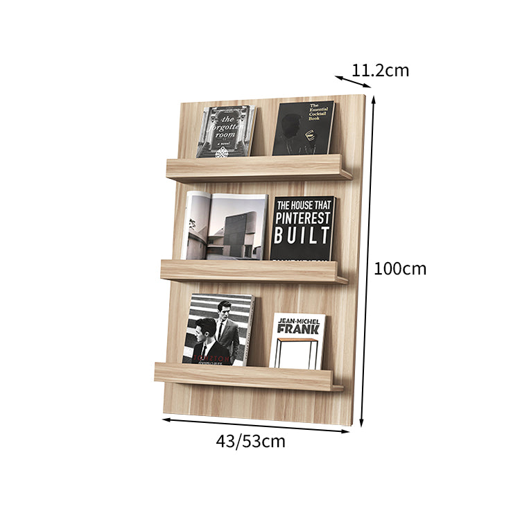 マガジンラック パンフレットスタンド 雑誌ラック オフィス収納 収納ラック 多段式デザイン 落下防止ガード メラミン化粧板 ZZJ-T006