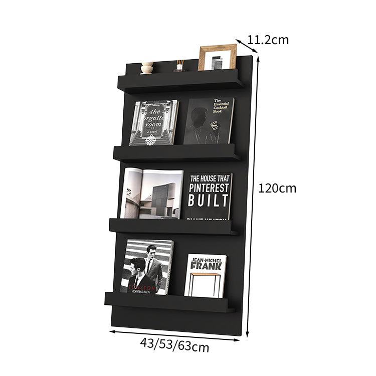 マガジンラック パンフレットスタンド 雑誌ラック オフィス収納 収納ラック 多段式デザイン 落下防止ガード メラミン化粧板 ZZJ-T006