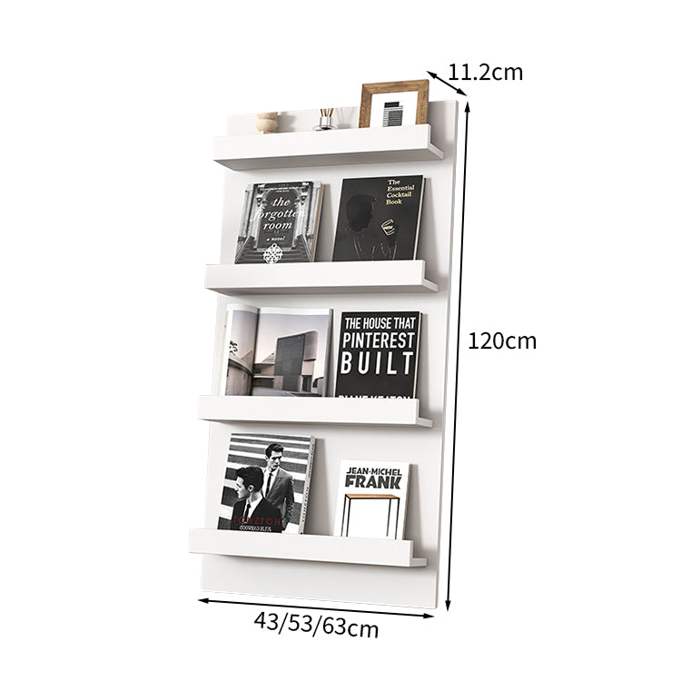 マガジンラック パンフレットスタンド 雑誌ラック オフィス収納 収納ラック 多段式デザイン 落下防止ガード メラミン化粧板 ZZJ-T006